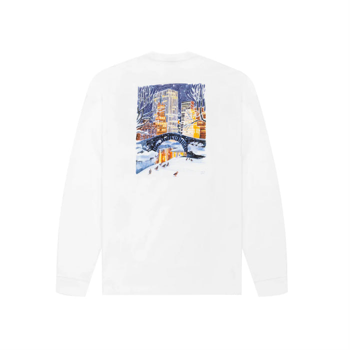 CENTRAL PARK FLURRIES LONG SLEEVE T-SHIRT - WHITE – Seek Indonesia
