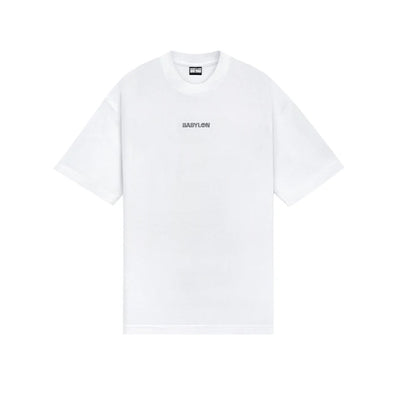 SHOP T GREY LOGO TEE-WHITE