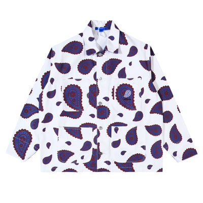 Paisley Allover Overshirt WHITE