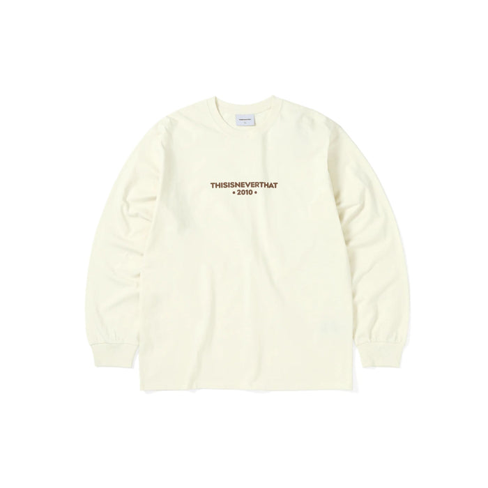 R-Logo L/S Tee-Natural