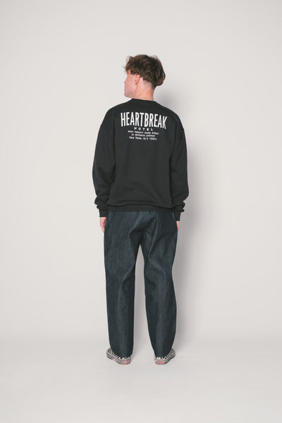 L/S PRINTED C-NECK SWEAT "HAWKE"