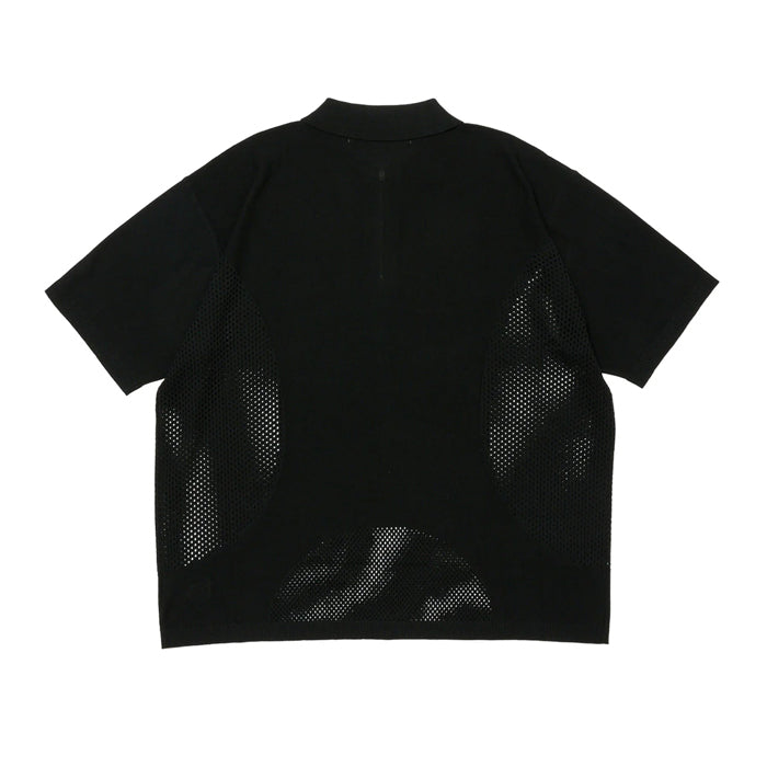 VENTILATION MESH KNIT ZIP POLO