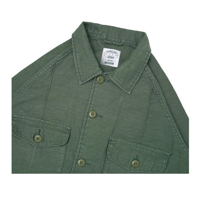 FATTY FATIGUE SHIRT REVERSE SATIN WASHED OLIVE