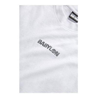 SHOP T GREY LOGO TEE-WHITE