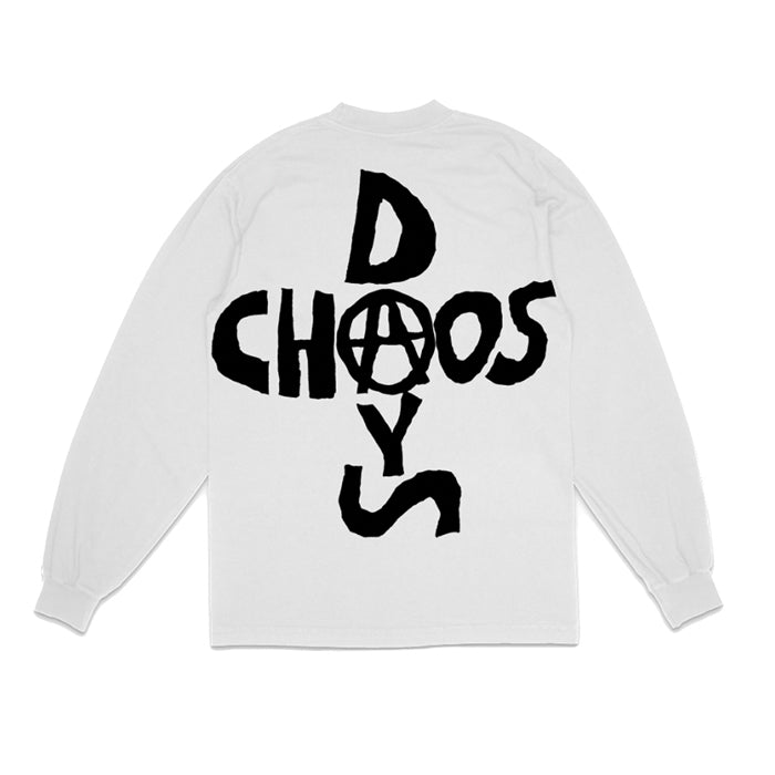 CHAOS DAYS LONGSLEEVE-WHITE