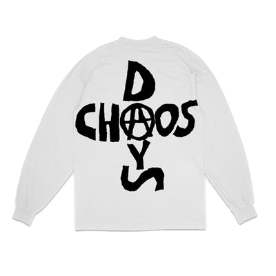CHAOS DAYS LONGSLEEVE-WHITE