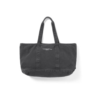 Washed Canvas Tote Bag-Charcoal