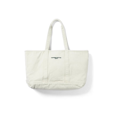 Washed Canvas Tote Bag-Natural