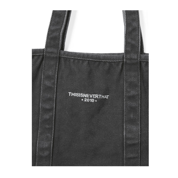 Washed Canvas Tote Bag-Charcoal