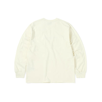 R-Logo L/S Tee-Natural