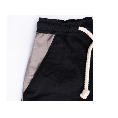 Black Grey Ecoarch-Nylon Easy Pants