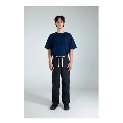 Black Grey Ecoarch-Nylon Easy Pants