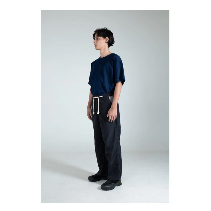 Black Grey Ecoarch-Nylon Easy Pants