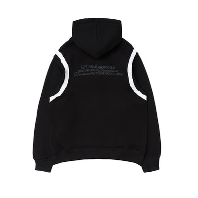 Epaulette Hoodie Black