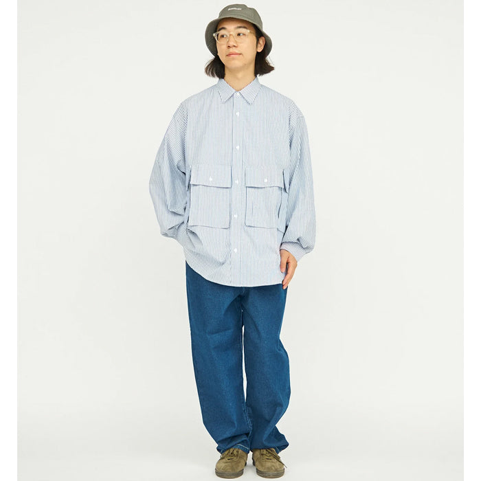 Dry Oxford Corporate L/S Blue Stripe