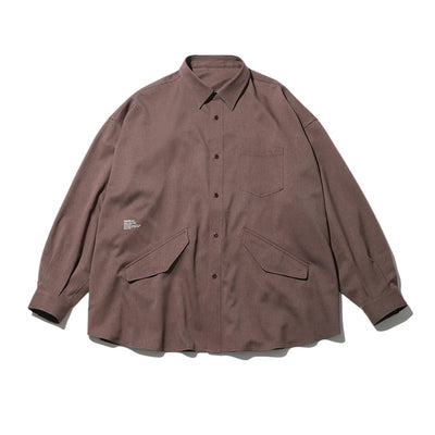 Wooly Twill Tech Shirt Brown