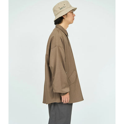 Wooly Twill Tech Shirt Brown
