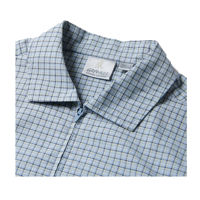 ZIP UP WAVE SHIRT BLUE
