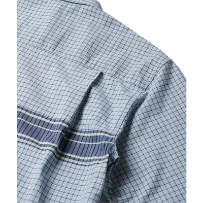 ZIP UP WAVE SHIRT BLUE