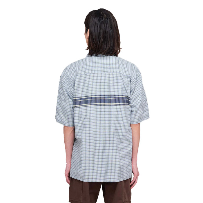ZIP UP WAVE SHIRT BLUE