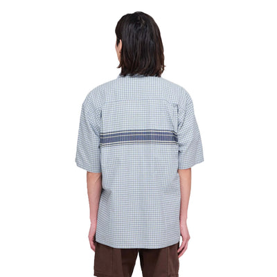 ZIP UP WAVE SHIRT BLUE