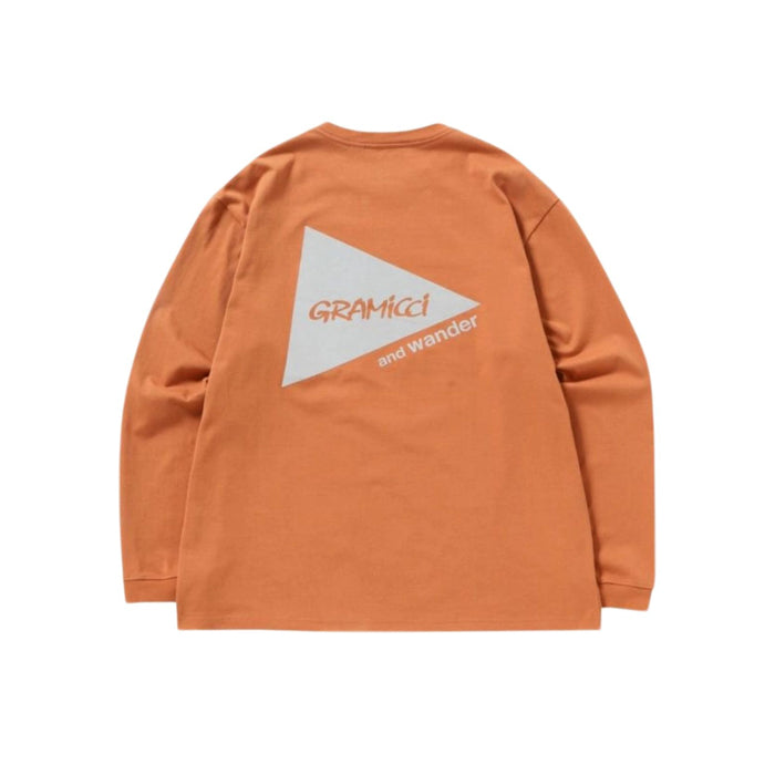 Gramicci X And Wander Backprint L/S Tee- Orange