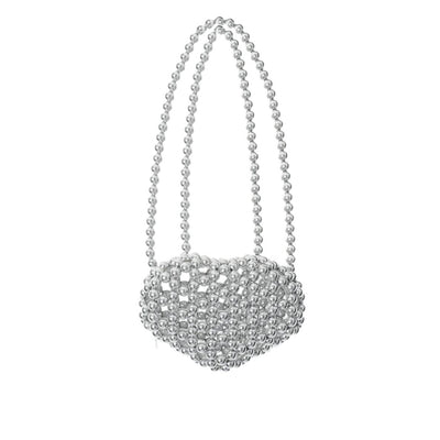 3D Heart Bag Silver