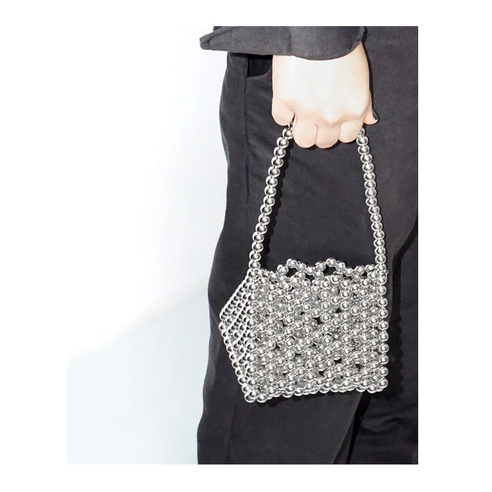 Triangular Long Bag Silver