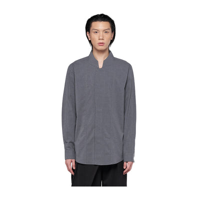 GREY LONGSLEEVES SHIRT WITH REVERSE COLLAR JR