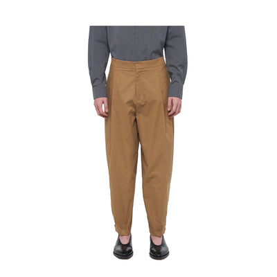 KHAKI CARROT PANTS WITH PLEATS JR