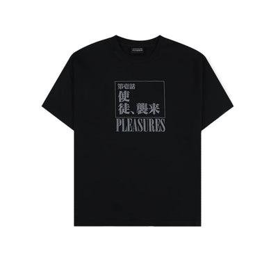 EVANGELION X PLEASURE ANGEL ATTACK HEAVYWEIGHT SHIRT - FADED BLACK