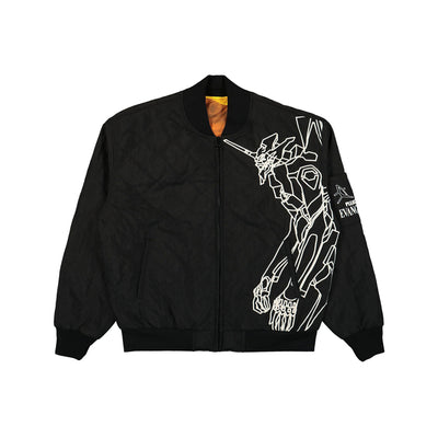 EVANGELION X PLEASURE HUMANOID REVERSIBLE BOMBER - BLACK