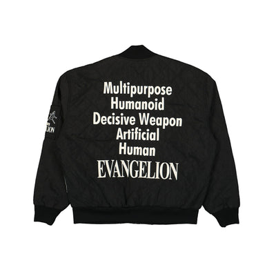 EVANGELION X PLEASURE HUMANOID REVERSIBLE BOMBER - BLACK