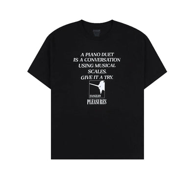 EVANGELION X PLEASURE PIANO T-SHIRT - BLACK