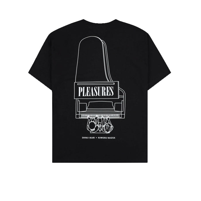 EVANGELION X PLEASURE PIANO T-SHIRT - BLACK