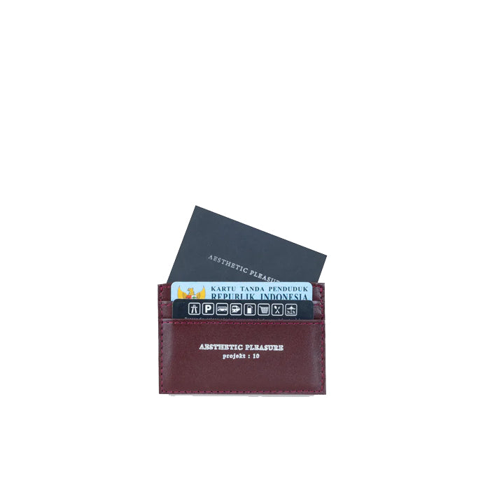 Recta Cardholder Nappa Maroon