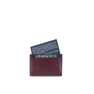 Recta Cardholder Nappa Maroon