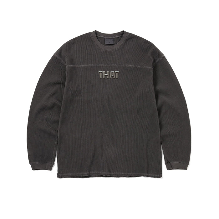 THAT Waffle L/S Tee - Charcoal