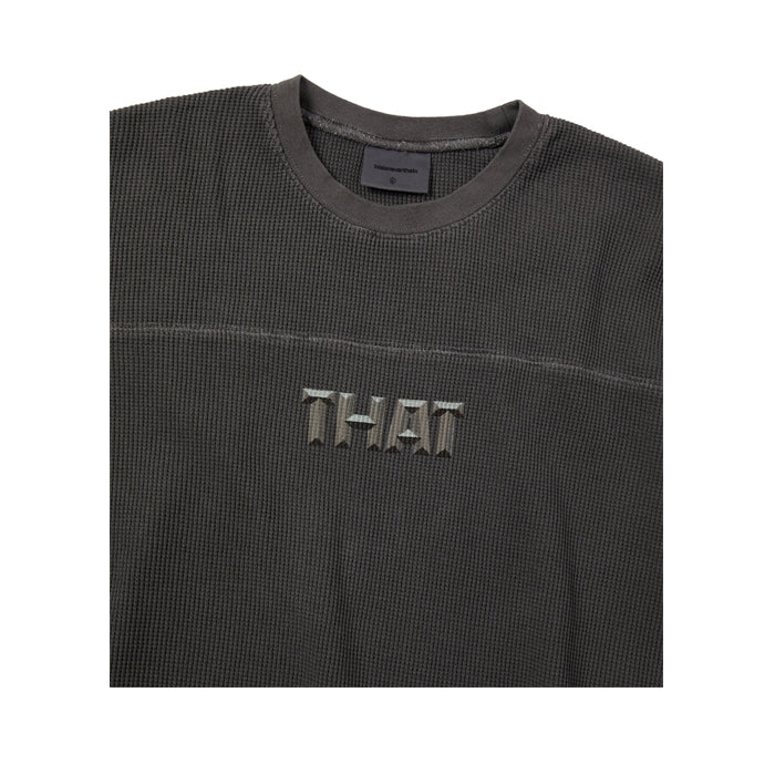 THAT Waffle L/S Tee - Charcoal