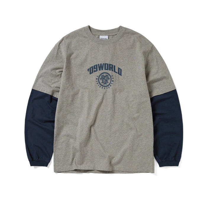 Layered L/S Tee Dark Heather Grey