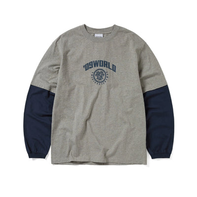 Layered L/S Tee Dark Heather Grey
