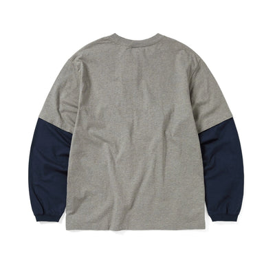 Layered L/S Tee Dark Heather Grey