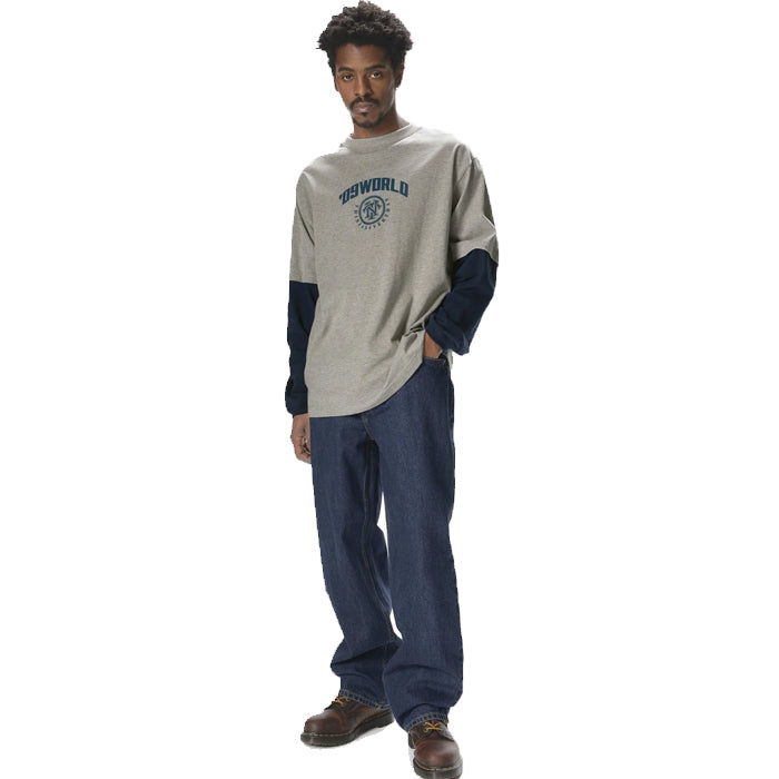 Layered L/S Tee Dark Heather Grey