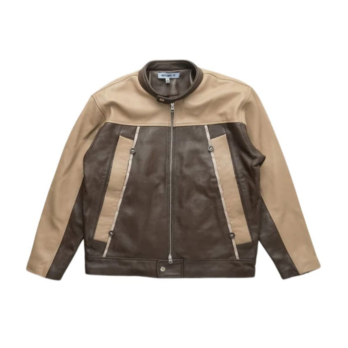 FLAP LEATHER RIDER JACKET