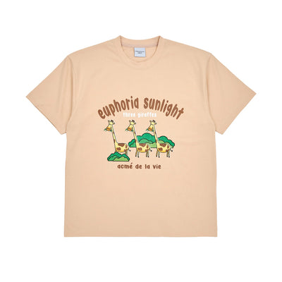 EUPHORIA GIRAFFE SHORT SLEEVE T-SHIRT BEIGE