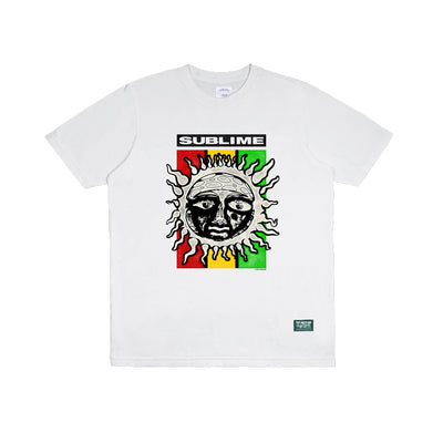 RASTA SUN LOGO TEE WHITE